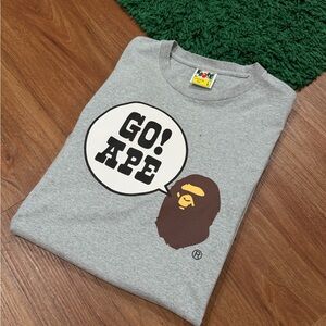 Bape - Go! Ape Dark Oatmeal Tee - Size Large - PreOwned